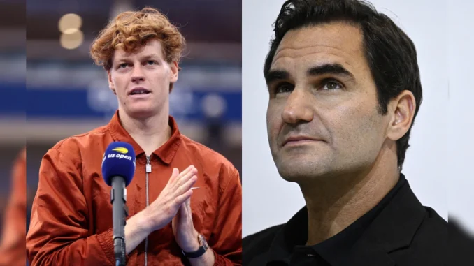 Jannik Sinner and Roger Federer